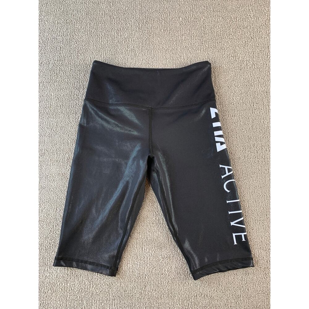 Zyia Active Bike Short Light n Tight Hustle Shorts Athletic Black Metallic XS - Picture 3 of 9